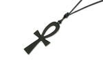 WISIOREK CZARNY KRZYŻ ANKH NA LINCE amulety talizmany krzyże kolor czarny (ar2628) w sklepie internetowym Jubileo.pl
