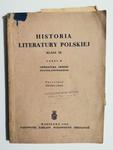 HISTORIA LITERATURY POLSKIEJ KLASA IX CZĘŚĆ II w sklepie internetowym staradobraksiazka.pl