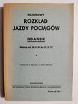 REJONOWY ROZKŁAD JAZDY POCIĄGÓW GDAŃSK 30.V.76 – 21.V.77 w sklepie internetowym staradobraksiazka.pl