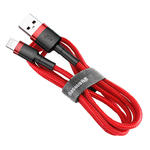 Wytrzymały elastyczny kabel przewód USB Iphone Iphone Lightning QC3.0 2.4A 0.5M czerwony w sklepie internetowym multishop.com.pl