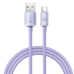 Kabel przewód do szybkiego ładowania i transferu danych USB USB-C 100W 1.2m fioletowy w sklepie internetowym multishop.com.pl