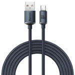 Kabel przewód do szybkiego ładowania i transferu danych USB USB-C 100W 2m czarny w sklepie internetowym multishop.com.pl
