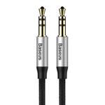 Yiven M30 przewód kabel audio stereo AUX 3.5 mm męski mini jack 1m srebrno-czarny w sklepie internetowym multishop.com.pl