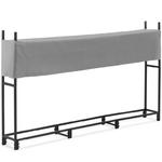 Stojak na drewno opałowe metalowy zewnętrzny z osłoną do 100 kg 200 x 25 x 116 cm w sklepie internetowym multishop.com.pl