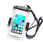 Wodoodporny pokrowiec etui do telefonu z opaską armband PVC - przezroczyste w sklepie internetowym multishop.com.pl