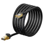 Szybki kabel sieciowy Patchcord RJ45 CAT 7 10Gbps 3m - czarny w sklepie internetowym multishop.com.pl