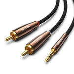 Kabel przewód miedziany audio 3.5mm mini jack - 2x RCA 2m w sklepie internetowym multishop.com.pl