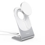 Ładowarka indukcyjna 15W Qi z MagSafe + stojak magnetyczny na telefon - biała w sklepie internetowym multishop.com.pl