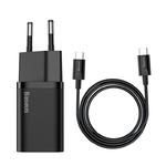 Szybka ładowarka sieciowa Super Si QC PD 25W 3A + kabel USB-C 1m czarny w sklepie internetowym multishop.com.pl