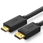 Przejściówka kabel z DisplayPort na HDMI 4K 30Hz 32 AWG 1.5m czarny w sklepie internetowym multishop.com.pl
