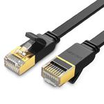 Płaski patchcord kabel przewód sieciowy LAN STP RJ45 Cat 7 10Gbps 5m czarny w sklepie internetowym multishop.com.pl