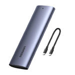 Kieszeń obudowa na dysk SSD M.2 SuperSpeed 10Gbps + kabel USB-C 0.5m szary w sklepie internetowym multishop.com.pl