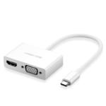 Przejściówka adapter konwerter video USB-C - HDMI VGA biały w sklepie internetowym multishop.com.pl