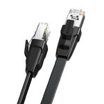 Płaski Kabel przewód patchcord sieciowy LAN Ethernet Cat.8 U/FTP 2m czarny w sklepie internetowym multishop.com.pl