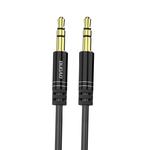 Rozciągliwy kabel przewód audio AUX mini jack 3.5mm sprężynka 150cm czarny w sklepie internetowym multishop.com.pl