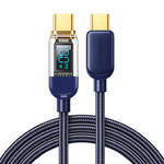 Kabel przewód USB-C do szybkiego ładowania i transferu danych 100W 1.2 m niebieski w sklepie internetowym multishop.com.pl