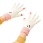 Ciepłe rękawiczki zimowe dotykowe do telefonu damskie biało-różowe w sklepie internetowym multishop.com.pl