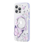 Magnetyczne etui z motylami do iPhone 14 Plus MagSafe Butterfly Series fioletowe w sklepie internetowym multishop.com.pl