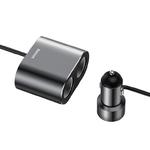 Rozdzielacz gniazda zapalniczki samochodowej ładowarka 2x USB 3.1A 17W czarny w sklepie internetowym multishop.com.pl