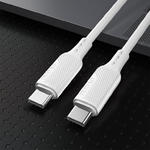 Kabel przewód USB-C do ładowania i transferu danych 100W PD 1m biały w sklepie internetowym multishop.com.pl
