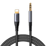 Kabel audio stereo do iPhone iPad AUX 3.5 mm mini jack - Lightning 1.2m czarny w sklepie internetowym multishop.com.pl