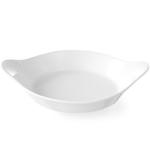 Półmisek do zapiekania okrągły z uchwytami 185x152mm kremowy porcelana - Hendi 785904 w sklepie internetowym multishop.com.pl