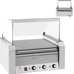 Roller grill rolkowy z osłoną i szufladą grzewczą do bułek 20 parówek HotDog 2600W 230V Royal Catering w sklepie internetowym multishop.com.pl