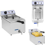 Profesjonalna frytownica do frytek ryb z kranem 3000W 17L Royal Catering RCEF 15E w sklepie internetowym multishop.com.pl