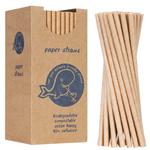 Słomki papierowe BIO ekologiczne PAPER STRAWS grube 8/205mm - brązowe 160szt. w sklepie internetowym multishop.com.pl