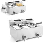 Frytownica frytkownica z panelem cyfrowym Mastercook z kranem 2x8L 2x3500W w sklepie internetowym multishop.com.pl