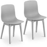 Krzesło skandynawskie plastikowe nowoczesne do 150 kg 2 szt. szare w sklepie internetowym multishop.com.pl