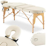 Stół łóżko do masażu przenośne składane z drewnianym stelażem Colmar Beige do 227 kg beżowe w sklepie internetowym multishop.com.pl