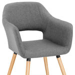 Krzesło kubełkowe tapicerowane skandynawskie eleganckie SZARE w sklepie internetowym multishop.com.pl
