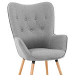Krzesło tapicerowane skandynawskie z wysokim oparciem SZARE w sklepie internetowym multishop.com.pl