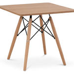 Stół stolik kwadratowy z drewnianymi nogami uniwersalny maks. 150 kg 60x60 cm w sklepie internetowym multishop.com.pl