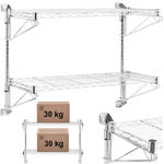 Półka druciana ścienna podwójna do 60 kg 90 x 35 x 60 cm w sklepie internetowym multishop.com.pl