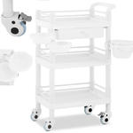 Wózek medyczny zabiegowy laboratoryjny 3 półki 1 szuflada 3 pojemniki w sklepie internetowym multishop.com.pl