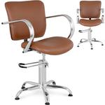 Fotel krzesło fryzjerskie barberskie kosmetyczne London Brown brązowe w sklepie internetowym multishop.com.pl