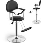 Fotel krzesło fryzjerskie dla dzieci BIRMINGHAM - czarne w sklepie internetowym multishop.com.pl