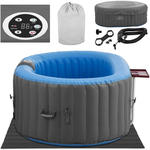 Jacuzzi ogrodowe dmuchane 100 dysz masujących 2 osobowe 550 l niebiesko - szare w sklepie internetowym multishop.com.pl