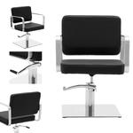 Fotel fryzjerski barberski kosmetyczny wys. 46-61 cm PLYMOUTH - czarny w sklepie internetowym multishop.com.pl