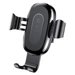 Uchwyt samochodowy dp telefonu na kratkę wentylacyjną + bezprzewodowa ładowarka Qi czarny w sklepie internetowym multishop.com.pl