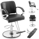 Fotel fryzjerski barberski kosmetyczny z podnóżkiem Physa HOVE - czarny w sklepie internetowym multishop.com.pl