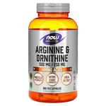 NOW SPORTS Arginine & Ornithine 500mg / 250mg (Arginina i Ornityna) 250 Kapsułek wegetariańskich w sklepie internetowym Sklep mass-zone.eu