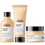 Odbudowujący zestaw do włosów zniszczonych | szampon 300ml, odżywka 200ml, maska klasyczna 250ml L'Oréal Absolut Repair Gold w sklepie internetowym agneess sklep