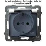 Gniazdo 2P+Z IP44 SCHUKO czekoladowy metalik GPH-1SS/m/40/d KARO w sklepie internetowym el-mar.sklep.pl