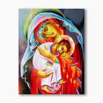 Matka Boża z Dzieciątkiem, nowoczesny abstrakcyjny obraz religijny plexi w sklepie internetowym wiernibogu.pl