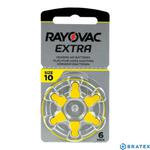 6 x baterie do aparatów słuchowych Rayovac Extra typ 10 w sklepie internetowym Bratex.org