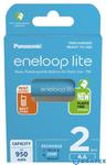 2x Akumulatorki R6 / AA Panasonic Eneloop Lite NEW 950mAh BK-3LCCE/2BE w sklepie internetowym Bratex.org