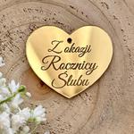 Z okazji Rocznicy Ślubu Serduszko zawieszka prezent wybór rozmiaru i materiału w sklepie internetowym Pamario.pl 